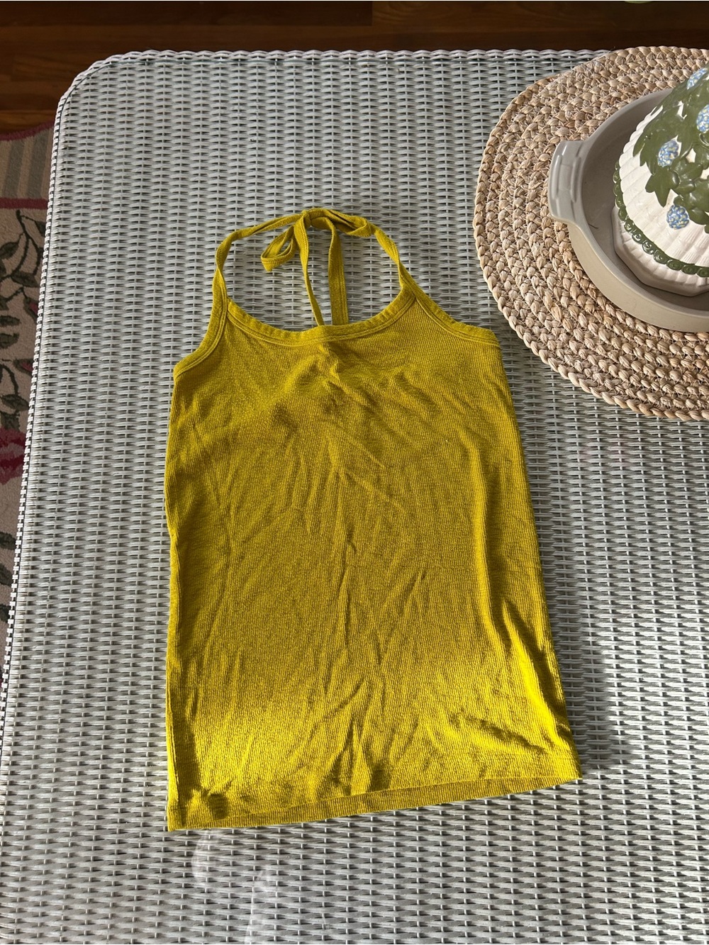 aerie Yellow Halter Tank Top